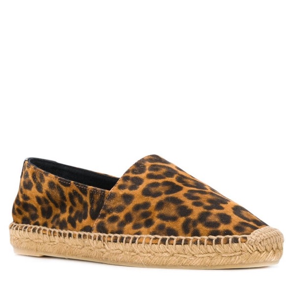 Saint Laurent Leopard-Print Espadrille Flat - Picture 2 of 8